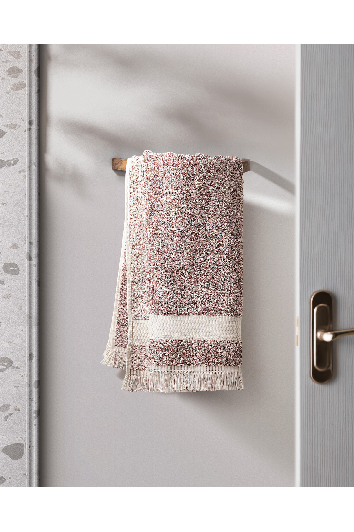 Madame Coco Brest %100 Pamuk Yüz Havlusu - Pudra - 50x80 cm