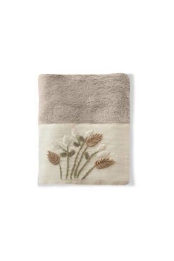 Altınbaşak Lana Bambu Nakışlı El Havlusu 50 x 90 Bej