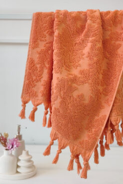 Sevim Otantik Saçaklı Kiremit El Havlusu 50x90 Cm - %100 Pamuk - Yumuşak Ve Su Emici