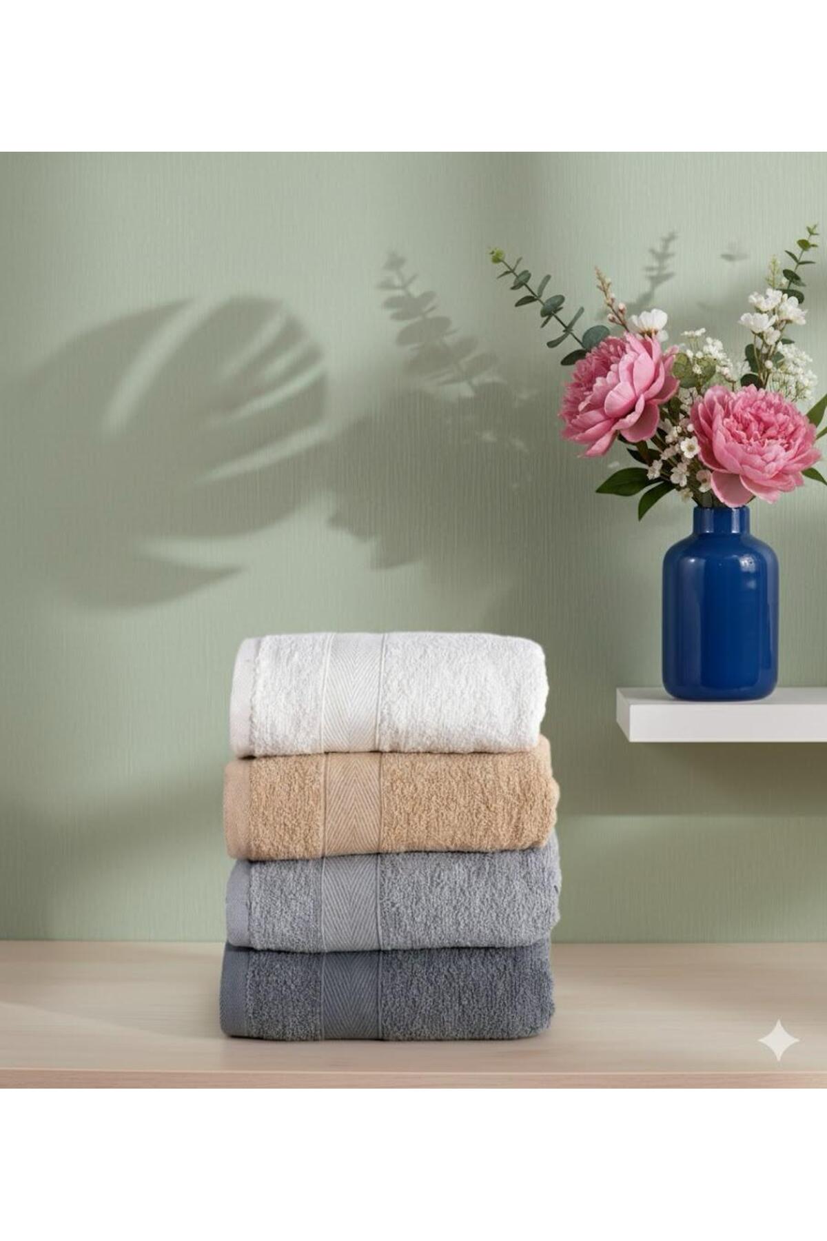 elvira concept Venezia Pamuklu 4'lü El Ve Yüz Havlusu Seti Günlük Çeyizlik Havlu Takımı - Görsel 2