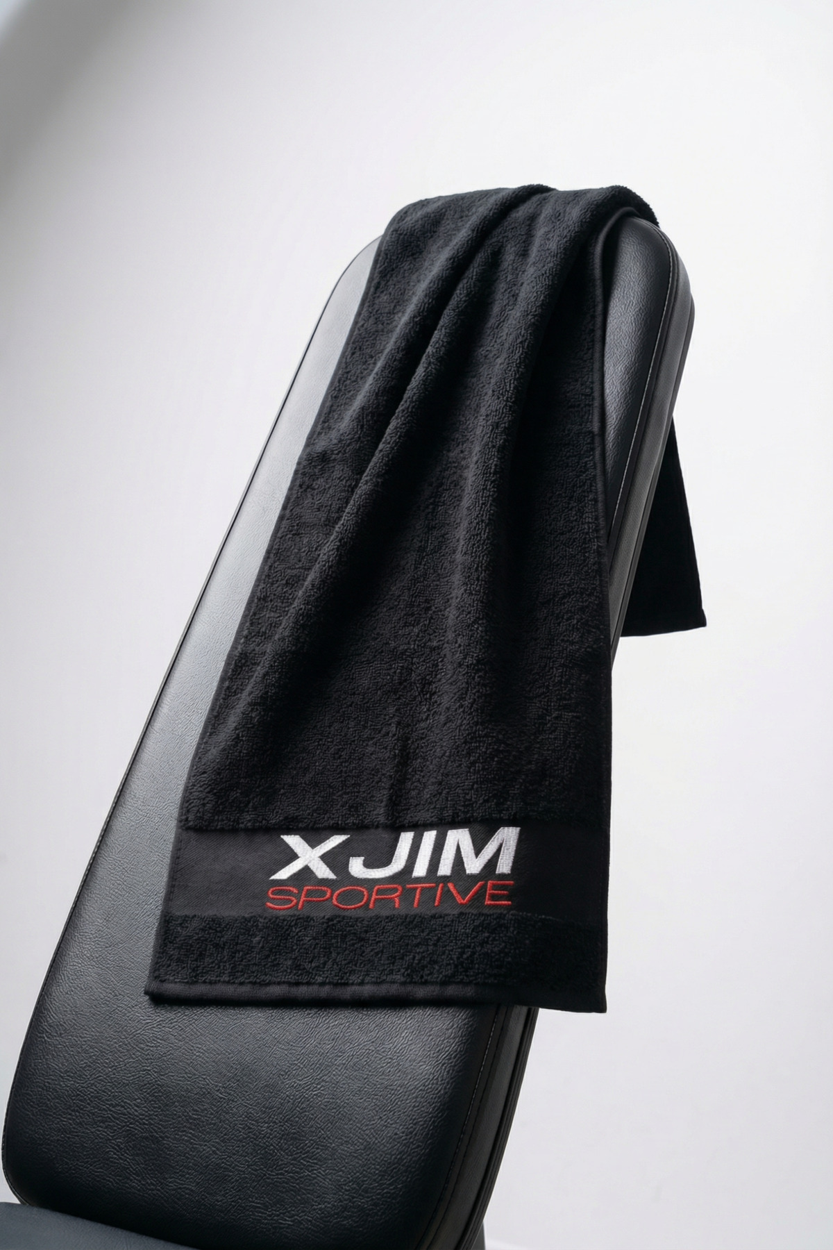 XJIM %100 Pamuk Siyah Spor Sporcu Havlusu Fitness Antrenman Gym Boks İçin Ter Emici Havlu Yumuşak 30x100 - Görsel 2