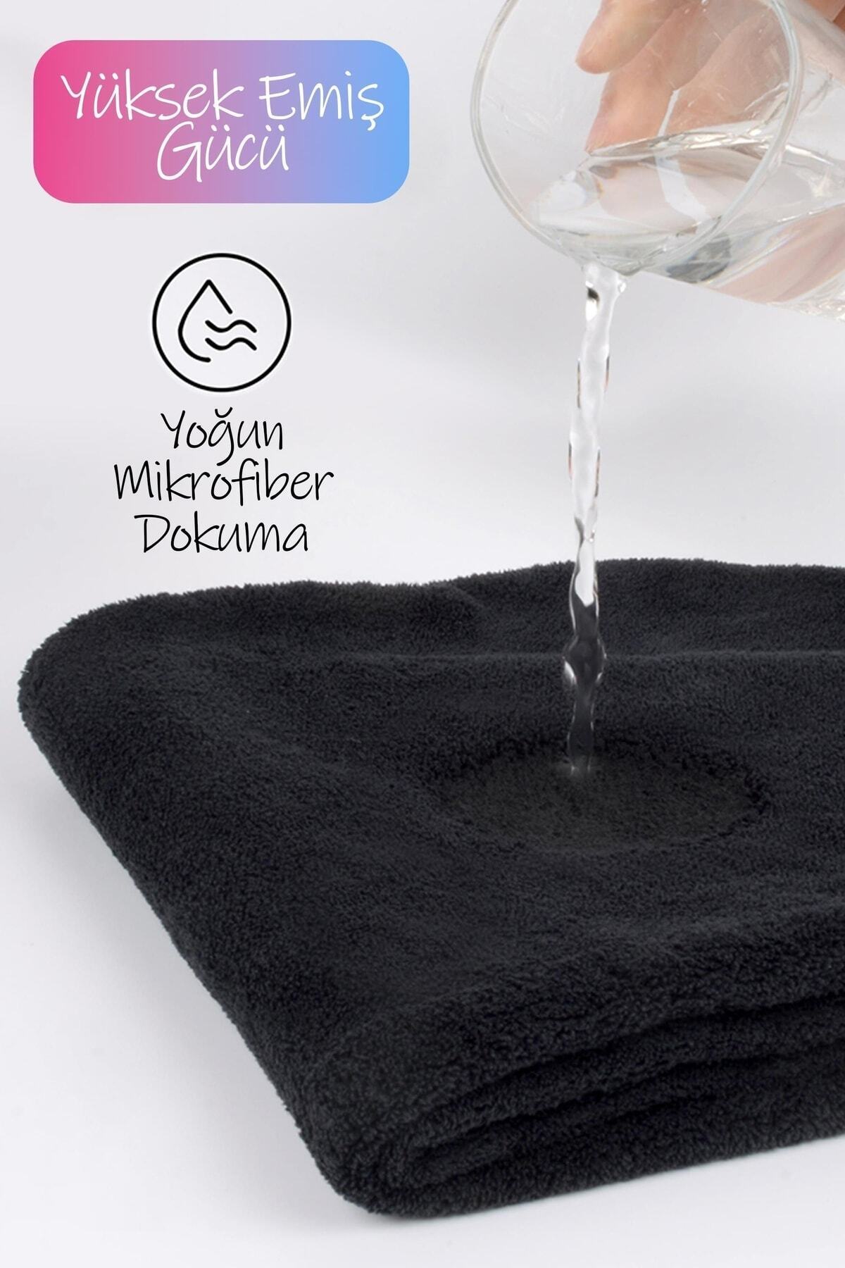 Telvesse Kalın Mikrofiber Saç Havlusu Plaj Deniz Havuz Bonesi Kurulama Banyo Saç Kurutma Baş Havlusu Pembe - Görsel 2