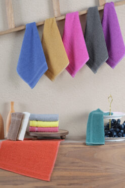 My Catherine 12'li 30x30 cm Rengarenk Mutfak Havlusu Seti - Yüksek Su Emiciliği ile Yumuşak ve Dayanıklı