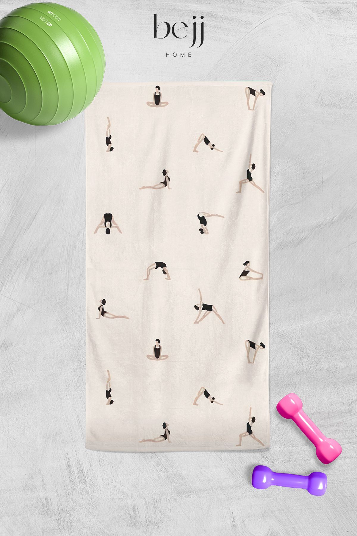 ECEMRE Dijital Baskılı Sporcu Havlusu - Gym Towel - 50x100 Cm - Görsel 2