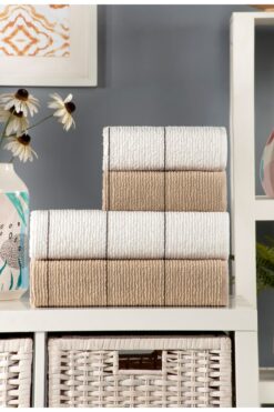 eumenia Sahara 50 X 85 – 70 X140 Cm 4'lü Banyo Havlu Seti | Bej-krem Vtxmk107