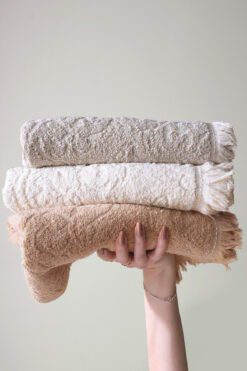 LADYNİL %100 Pamuk 3'lü Saçaklı Havlu - Çeyizlik Havlu Seti | Yüksek Emicilik & Lüks Konfor