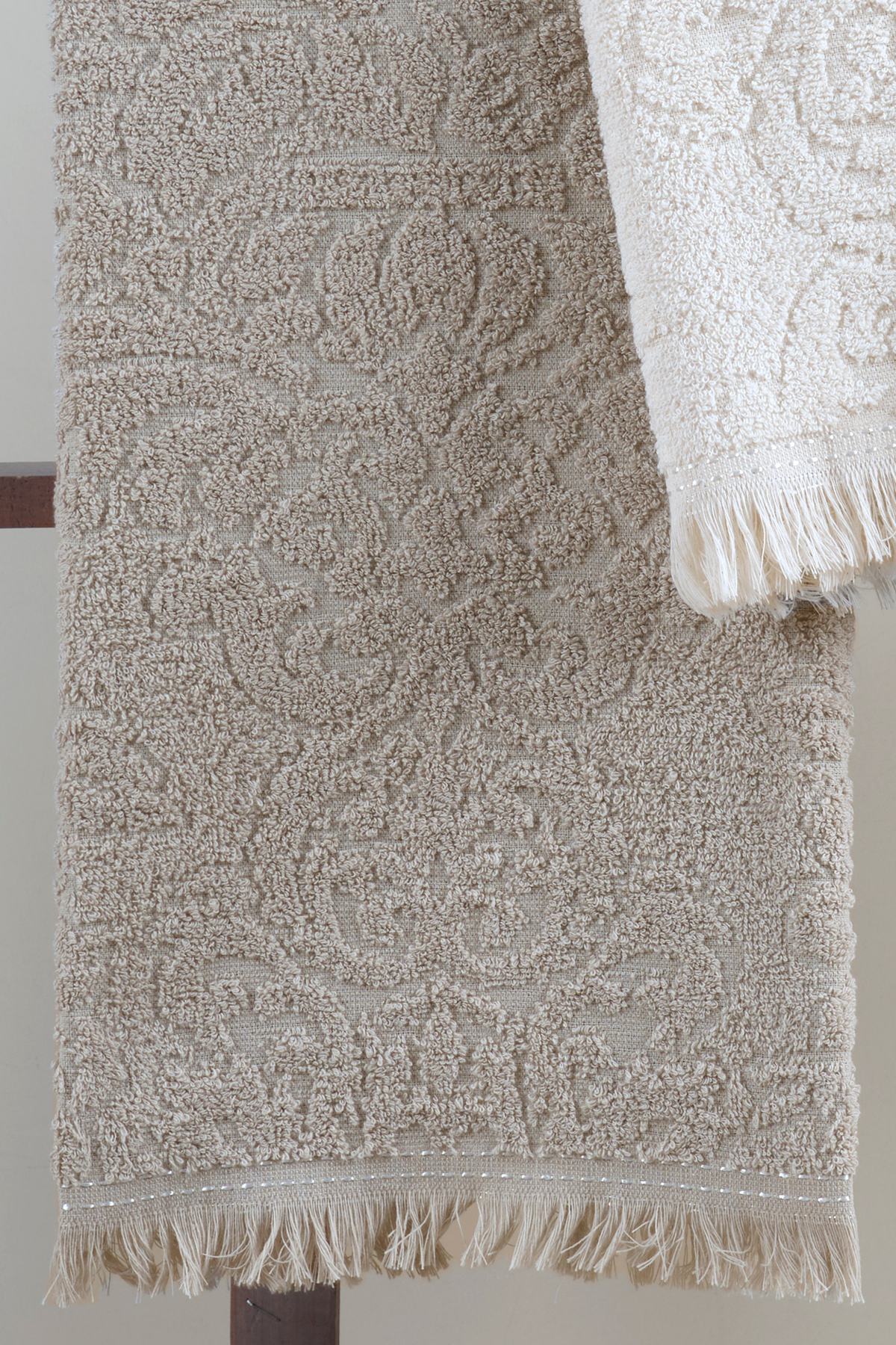 LADYNİL %100 Pamuk 3'lü Saçaklı Havlu - Çeyizlik Havlu Seti | Yüksek Emicilik & Lüks Konfor - Görsel 3