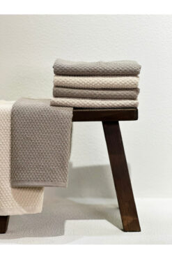 Plume Ceramic Home %100 Pamuk 4’lü Taş Gri El Havlusu Seti – 30x50 Cm Çeyizlik, Misafir, Mutfak, Hediyelik