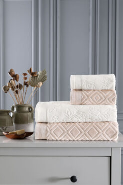 Özdilek Pastoral Havlu Seti Bej-Krem