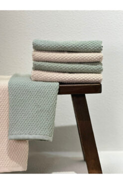 Plume Ceramic Home %100 Pamuk 4’lü Adaçayı El Havlusu Seti – 30x50 Cm Çeyizlik, Misafir, Mutfak, Hediyelik