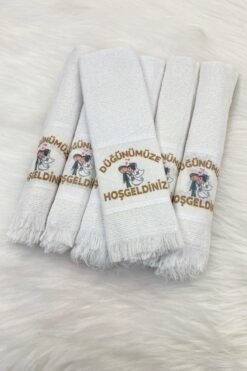 ZEYMERADE Düğün Gelin Damat Sünnet Konvoy Arabası Havlusu Süsü, 6 Adet