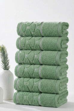 Çeyizim %100 Pamuk Desenli El & Mutfak Havlusu | Kurulama Bezi | 6 Adet 30x50 cm | Yumuşak & Emici