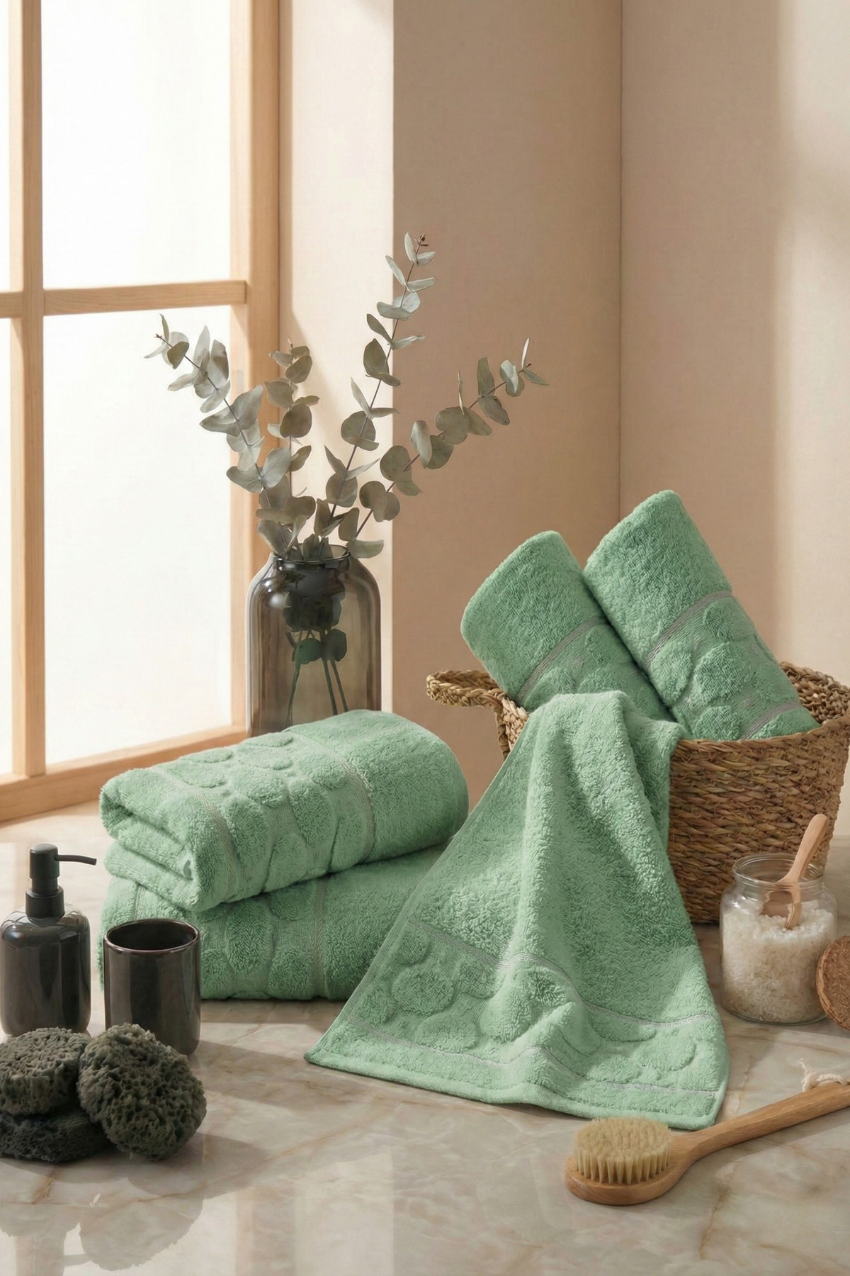 Çeyizim %100 Pamuk Desenli El & Mutfak Havlusu | Kurulama Bezi | 6 Adet 30x50 cm | Yumuşak & Emici - Görsel 2