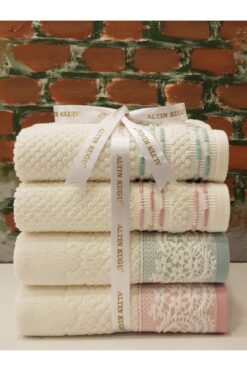 Özdilek Evony Bronie Havlu 4lü - Mint Pudra