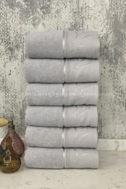 Özdilek Ditsy El-Yüz Havlusu 6 Adet-Gri