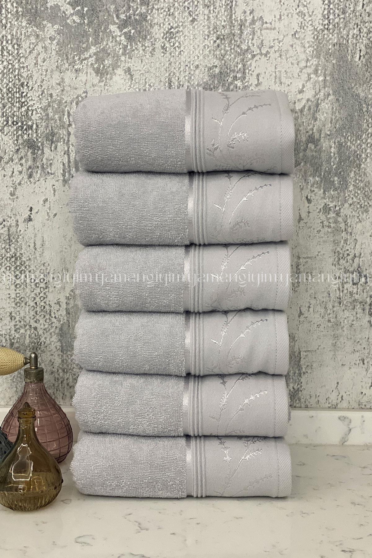 Özdilek Ditsy El-Yüz Havlusu 6 Adet-Gri