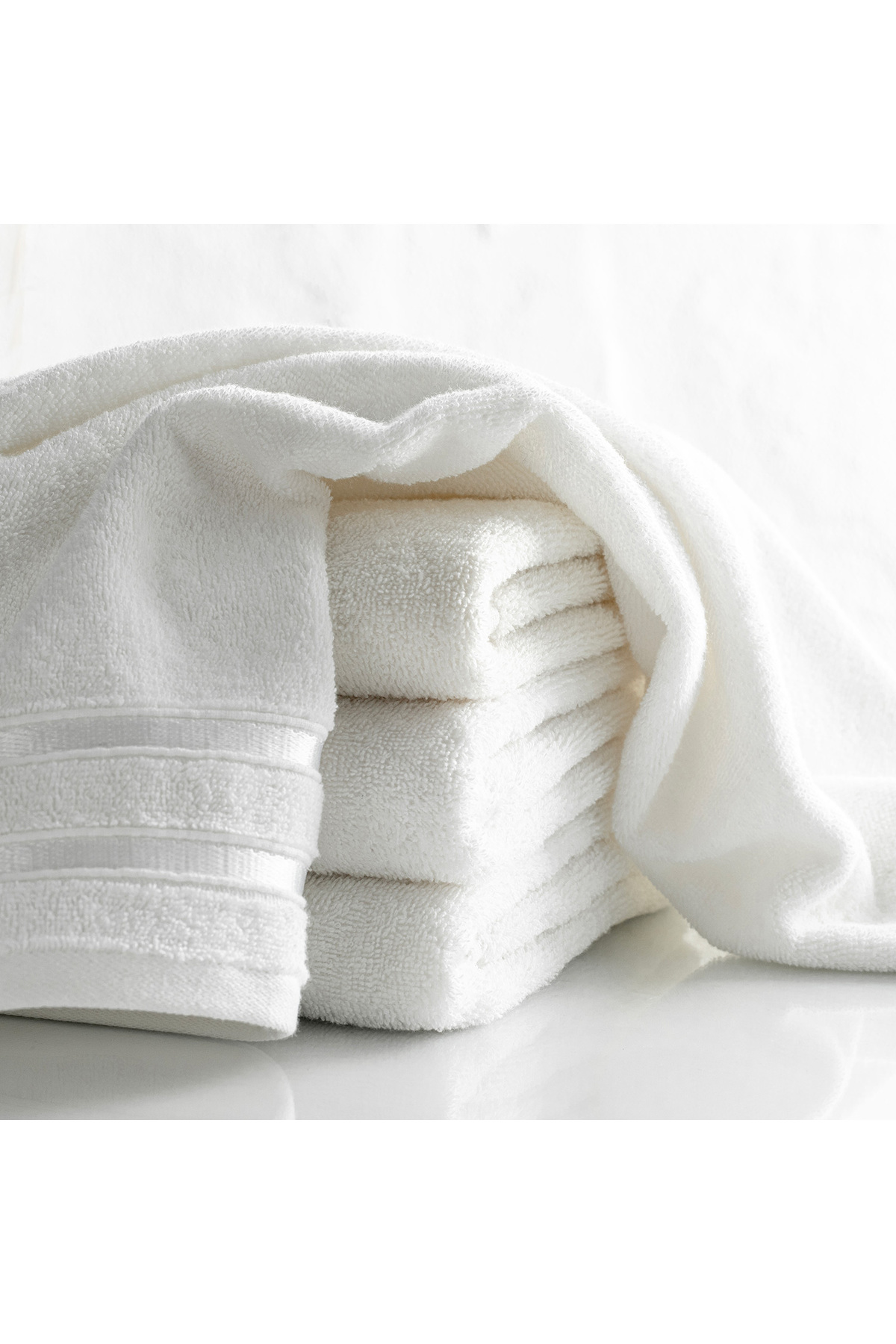 Chakra Chıc %100 Pamuk Yüz Havlusu 50x80 cm Beyaz - Görsel 2