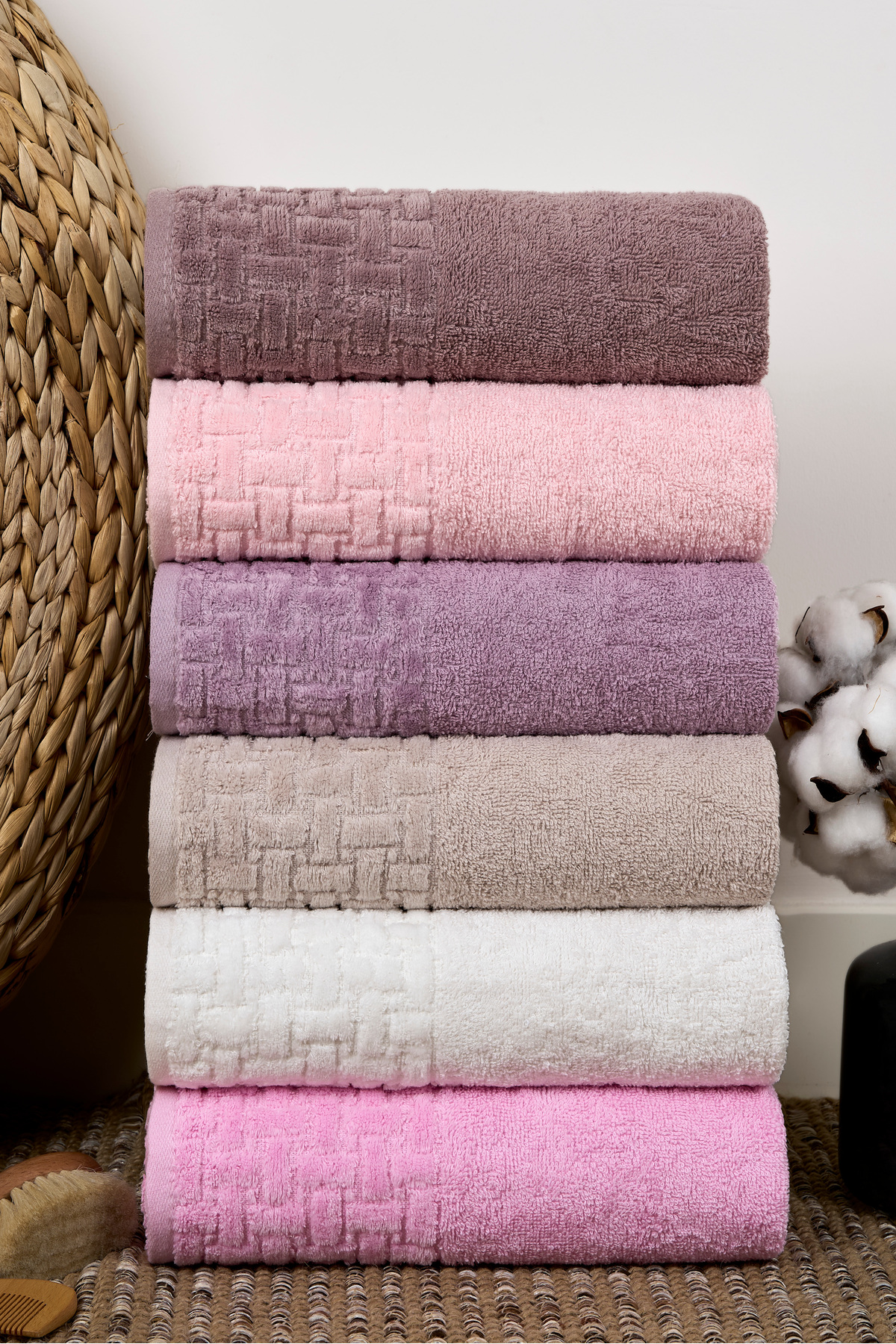 Miss Paris Home Örgü 6'lı El & Yüz Havlu Seti %100 Pamuk 50x90 Cm