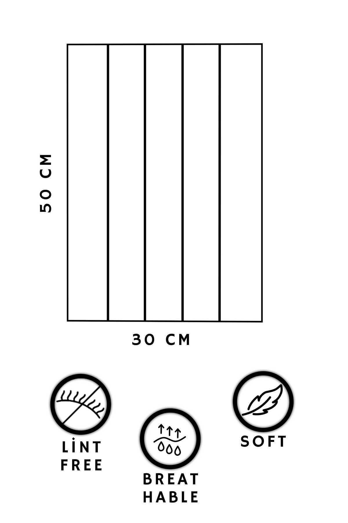 Rebeka Home Collection Lacivert 6'lı Sophia 30x50 Mutfak Havlusu - Görsel 2