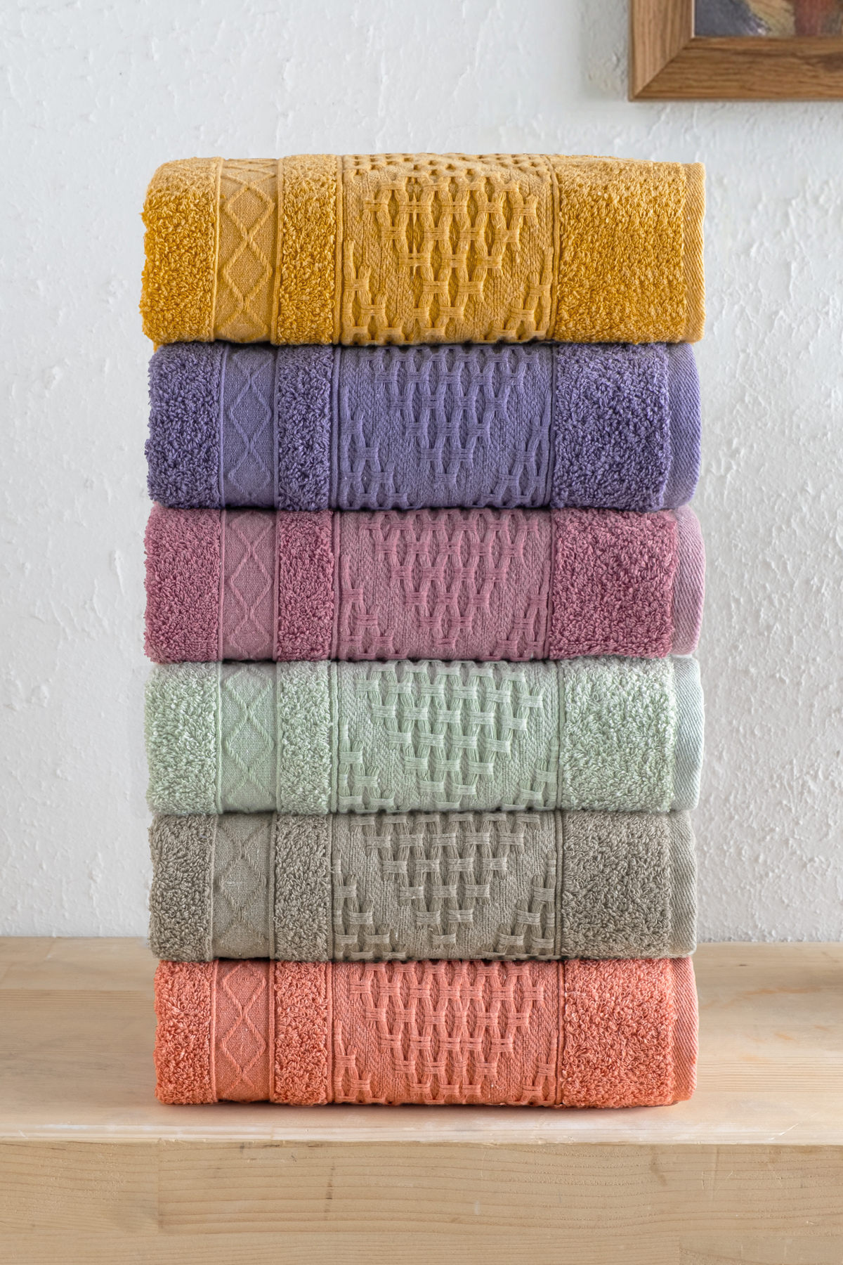 Minoset 6’lı Havlu %100 Pamuk – 30x50 cm Lüks, Yumuşak, Emici, Mutfak & Banyo Kullanımı