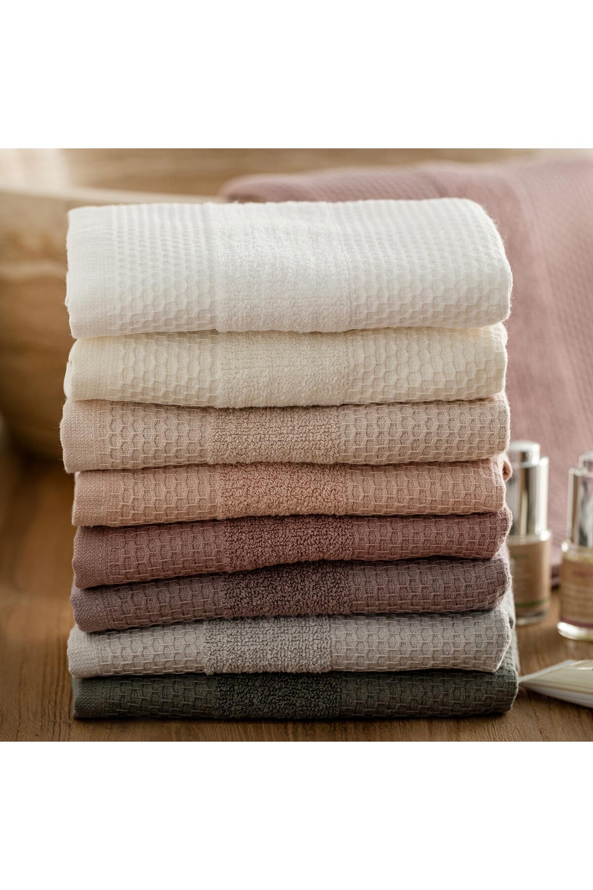 Chakra Sobeska %100 Pamuk 8'li El Havlusu Seti 30x40 cm - Görsel 2