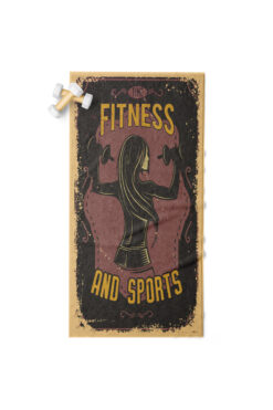 Erays Home Dijital Baskılı Spor Sporcu Fitness Havlusu 50x100 Cm %100 Pamuk