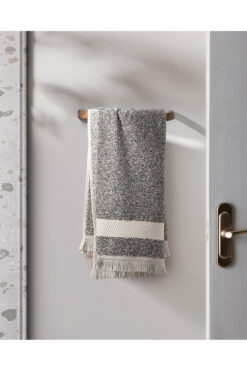 Madame Coco Brest %100 Pamuk Yüz Havlusu - Antrasit - 50x80 cm