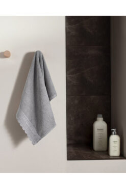 Madame Coco Analisa %100 Pamuk 2'li El Havlusu - Gri - 30x45 cm