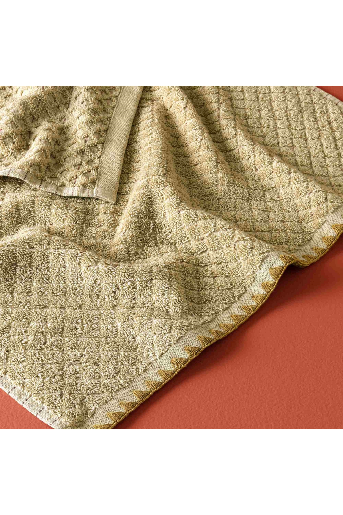 Taç Butik Brüj Pamuk Banyo Havlusu Ten Rengi 70x140 - Görsel 2