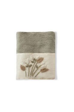 Altınbaşak Lana Bambu Nakışlı El Havlusu 50 x 90 Yağ Yeşili