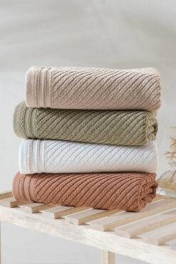 neşe home collection Neşe Home Valeron 4’lü El & Yüz Havlu Seti 50x90 – %100 Pamuk, Yumuşak ve Emici