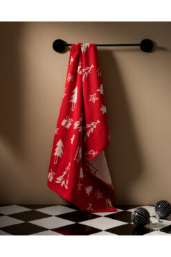 Madame Coco Derval %100 Pamuk Yüz Havlusu - Kırmızı - 50x70 cm