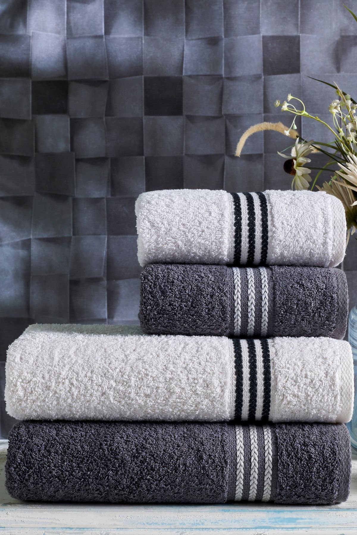 Casnack Veronica 4'lü Banyo Havlu Seti - Görsel 2