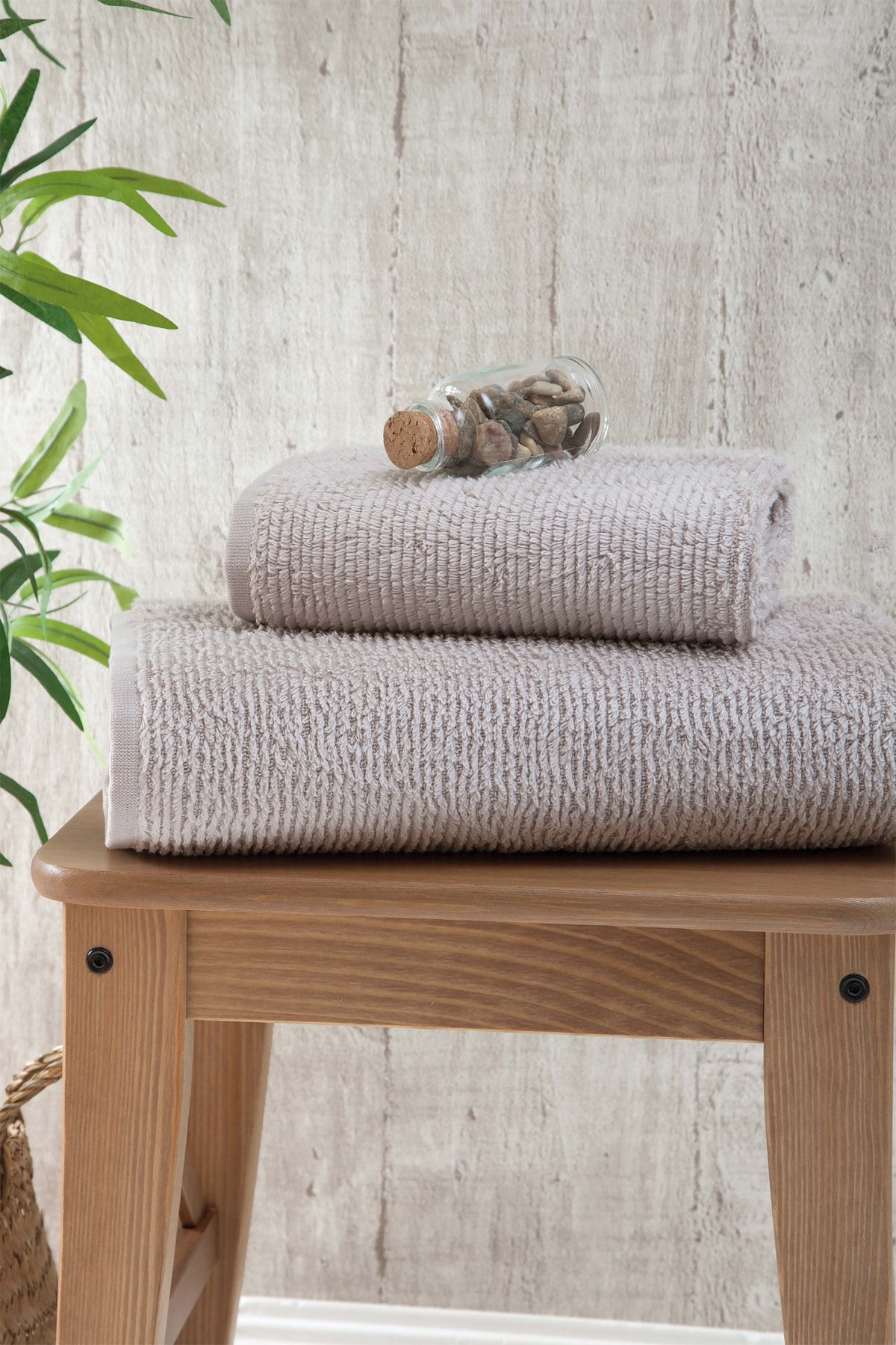 eumenia Ekstra Yumuşak Dokulu Bej Havlu Seti