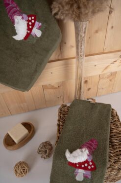 Baveno %100 Pamuk İkili  40x66 cm Desenli Nakışlı Hediyelik Havlu Seti Baveno