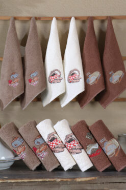 DNZGÜLCAN Mutfak Havlusu Seti 6'lı – %100 Pamuk El Havlusu | Yüz Havlusu – Çeyizlik