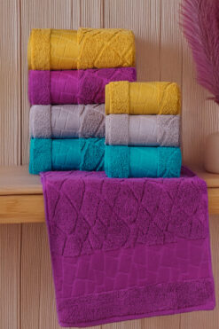 My Catherine 4'lü Yüksek Kalite Kalın %100 Pamuk El Havlusu & Yüz Havlusu Seti (50x90 cm, 280 gr/adet)