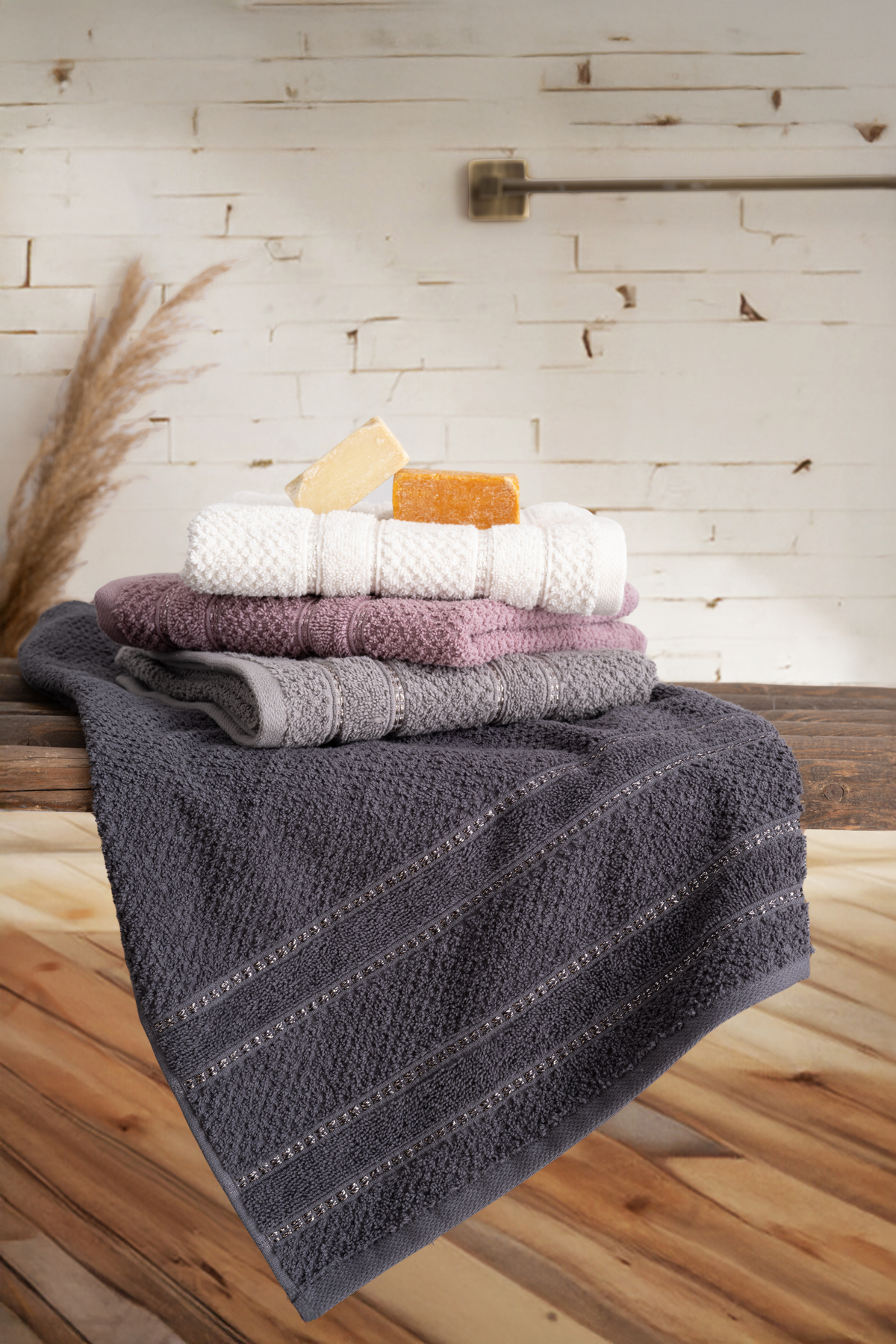 TICOTTO Arin 50×85 cm %100 Pamuk Havlu Seti – 4'lü, Yüksek Emici, El Yüz Havlusu - Görsel 2