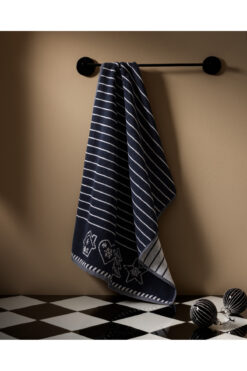 Madame Coco Flavon %100 Pamuk Yüz Havlusu - Lacivert - 50x70 cm