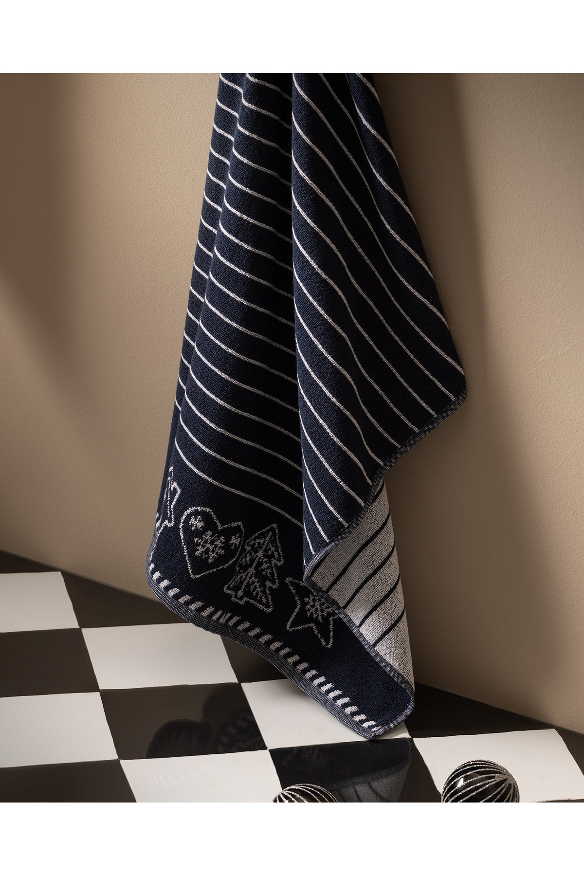 Madame Coco Flavon %100 Pamuk Yüz Havlusu - Lacivert - 50x70 cm - Görsel 2