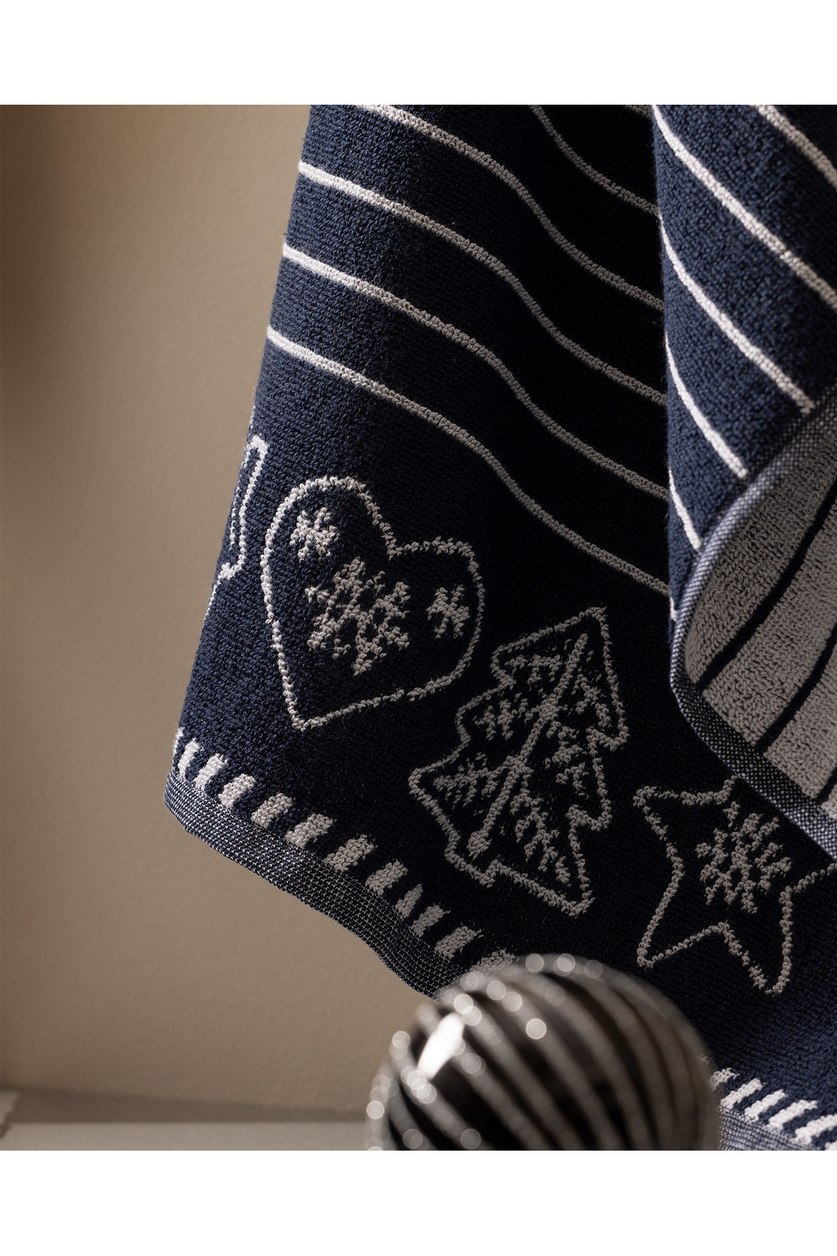 Madame Coco Flavon %100 Pamuk Yüz Havlusu - Lacivert - 50x70 cm - Görsel 3