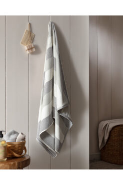 Madame Coco Eden %100 Pamuk Banyo Havlusu - Gri - 75x150 cm