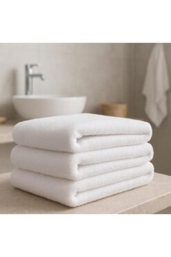 S&R 3 Adet 90x150 Cm Beyaz Otel Banyo Havlusu 620 gram Hotel Collection