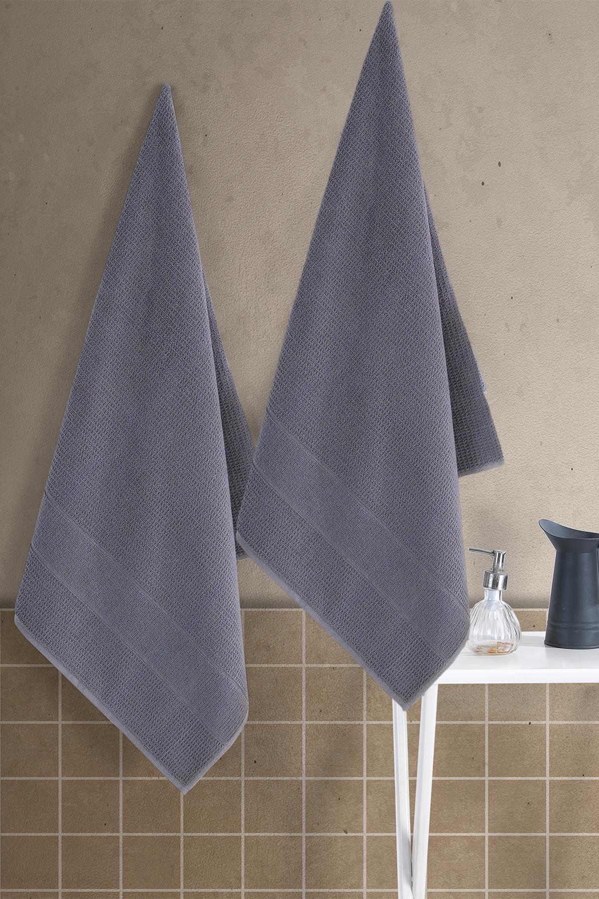 Zeynep Tekstil Royal | 70x140 Cm 2'Li Banyo Havlu Seti, %100 Pamuklu Havlu Takımı