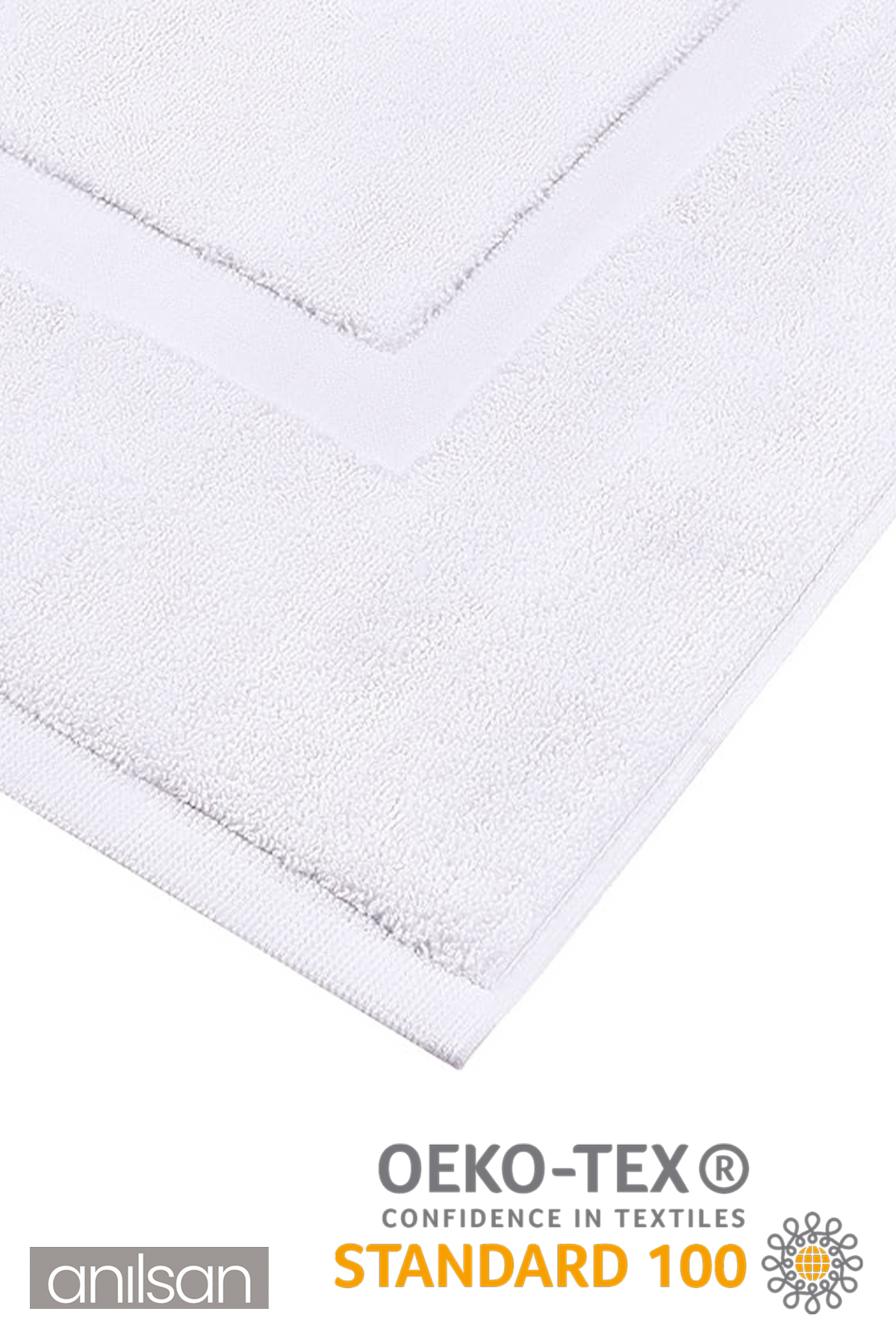 Anılsan 2'li Melissa %100 Pamuk Ayak Havlusu - Beyaz 50x70, 245 Gr - Görsel 2