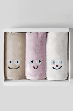 Comfort Home Smile Kutulu 30x50cm 3 Parça El Havlusu | Yüz Havlusu | Mutfak Havlusu