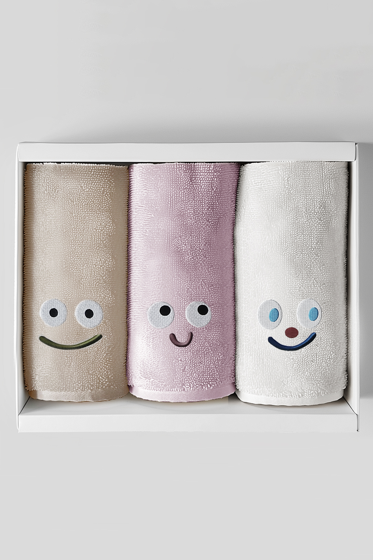 Comfort Home Smile Kutulu 30x50cm 3 Parça El Havlusu | Yüz Havlusu | Mutfak Havlusu