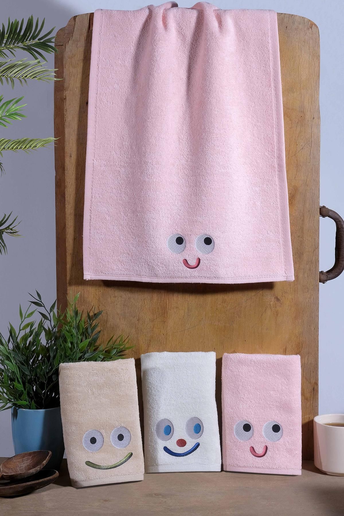 Comfort Home Smile Kutulu 30x50cm 3 Parça El Havlusu | Yüz Havlusu | Mutfak Havlusu - Görsel 2