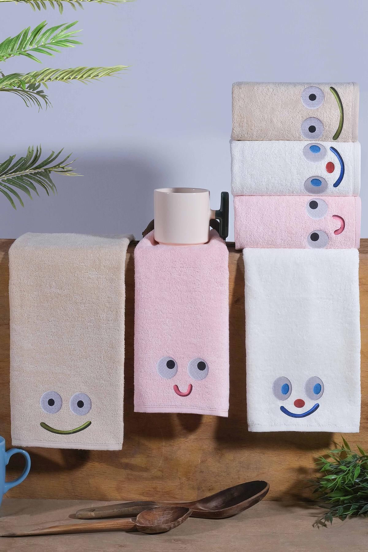 Comfort Home Smile Kutulu 30x50cm 3 Parça El Havlusu | Yüz Havlusu | Mutfak Havlusu - Görsel 3