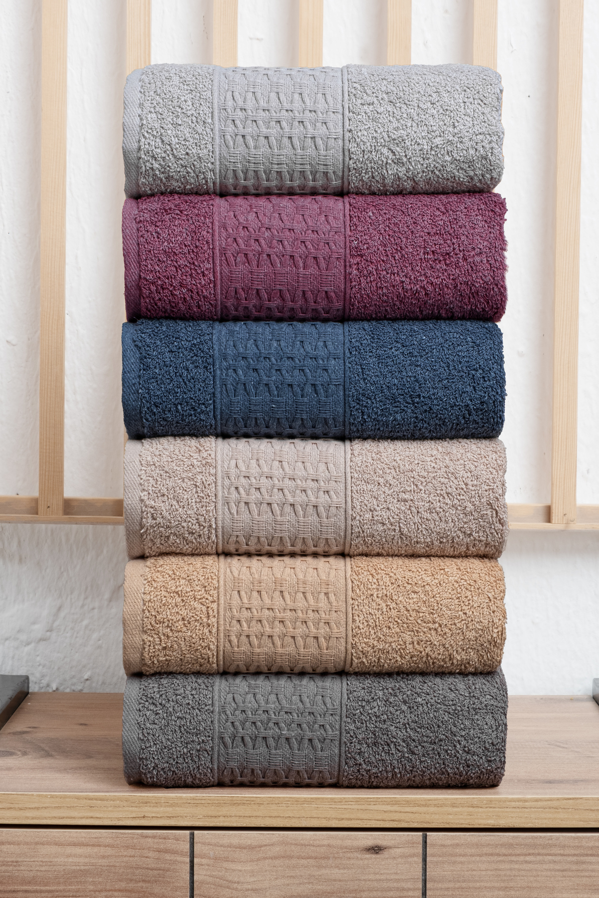 Minoset Wendy %100 Pamuk 6’lı Havlu – 30x50 cm Lüks, Yumuşak, Emici, Mutfak & Banyo Kullanımı